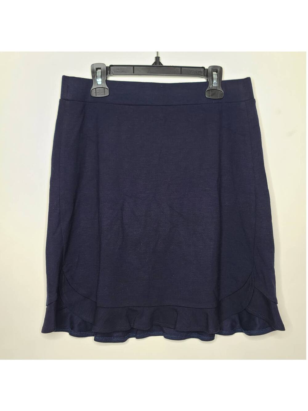 NWT Ann Taylor LOFT navy blue ruffle hem knit skirt - small